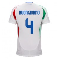 Fotbalové Dres Itálie Alessandro Buongiorno #4 Venkovní ME 2024 Krátký Rukáv